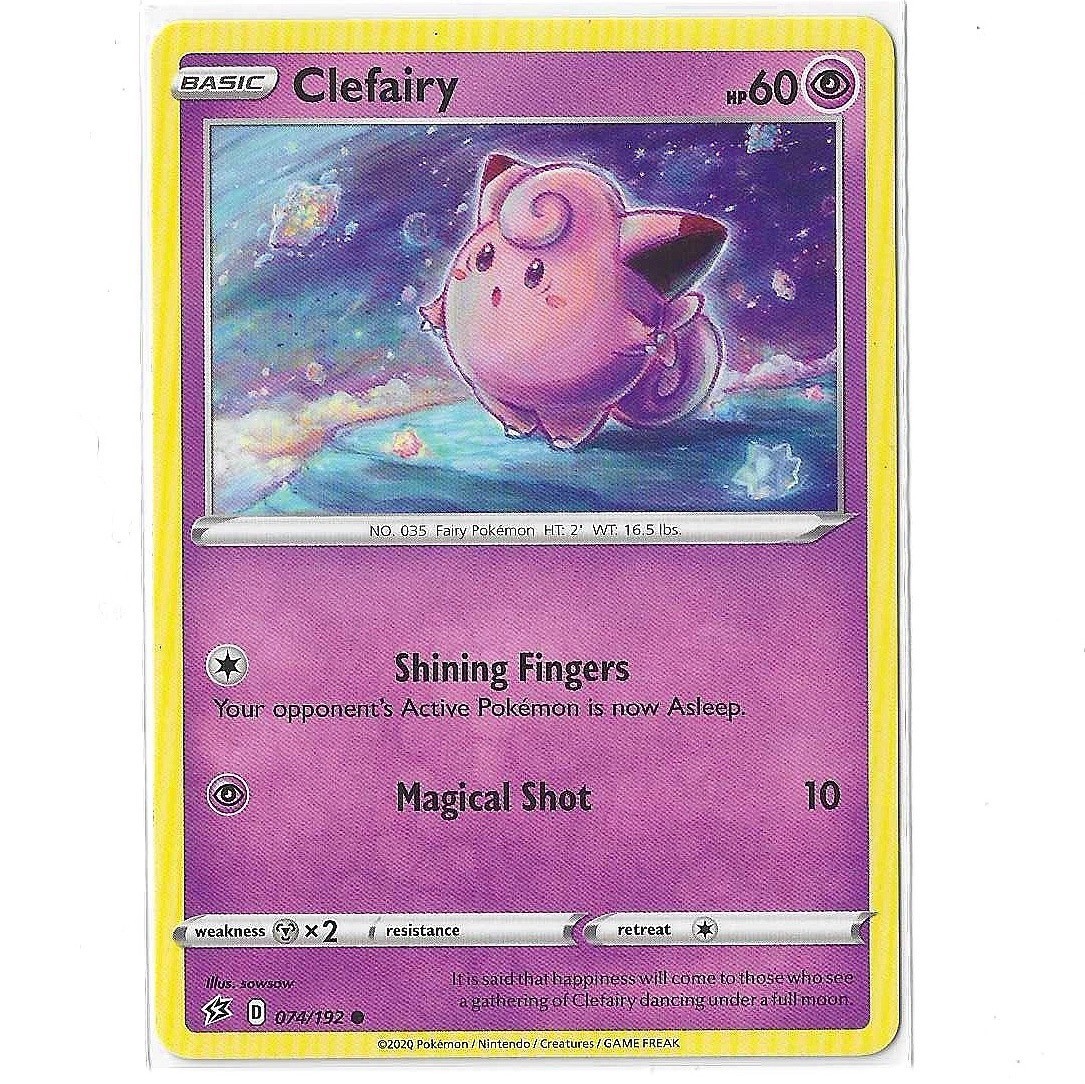 Clefairy 74/192 Rebel Clash Common Pokémon TCG 2020