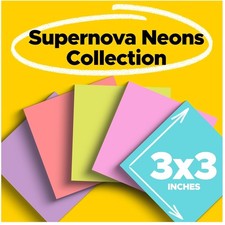 Vibrant Super Sticky Notes - Neon Collection