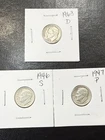(3 Coins) 1963 1946 1947 Silver Roosevelt Dimes