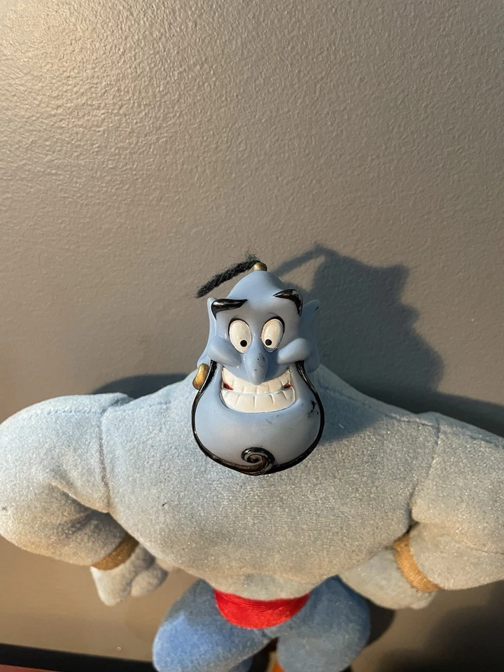 Disney Aladdin Años 90 Genio Peluche Vinilo Cabeza Aplausos 11” Foto 2 de 4