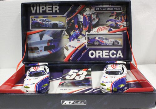FLY TEAM 07 ORECA RACING SET W/2 VIPER GTS-R's NEW 1/32 SLOT CARS IN DISPLAY BOX - Picture 1 of 6