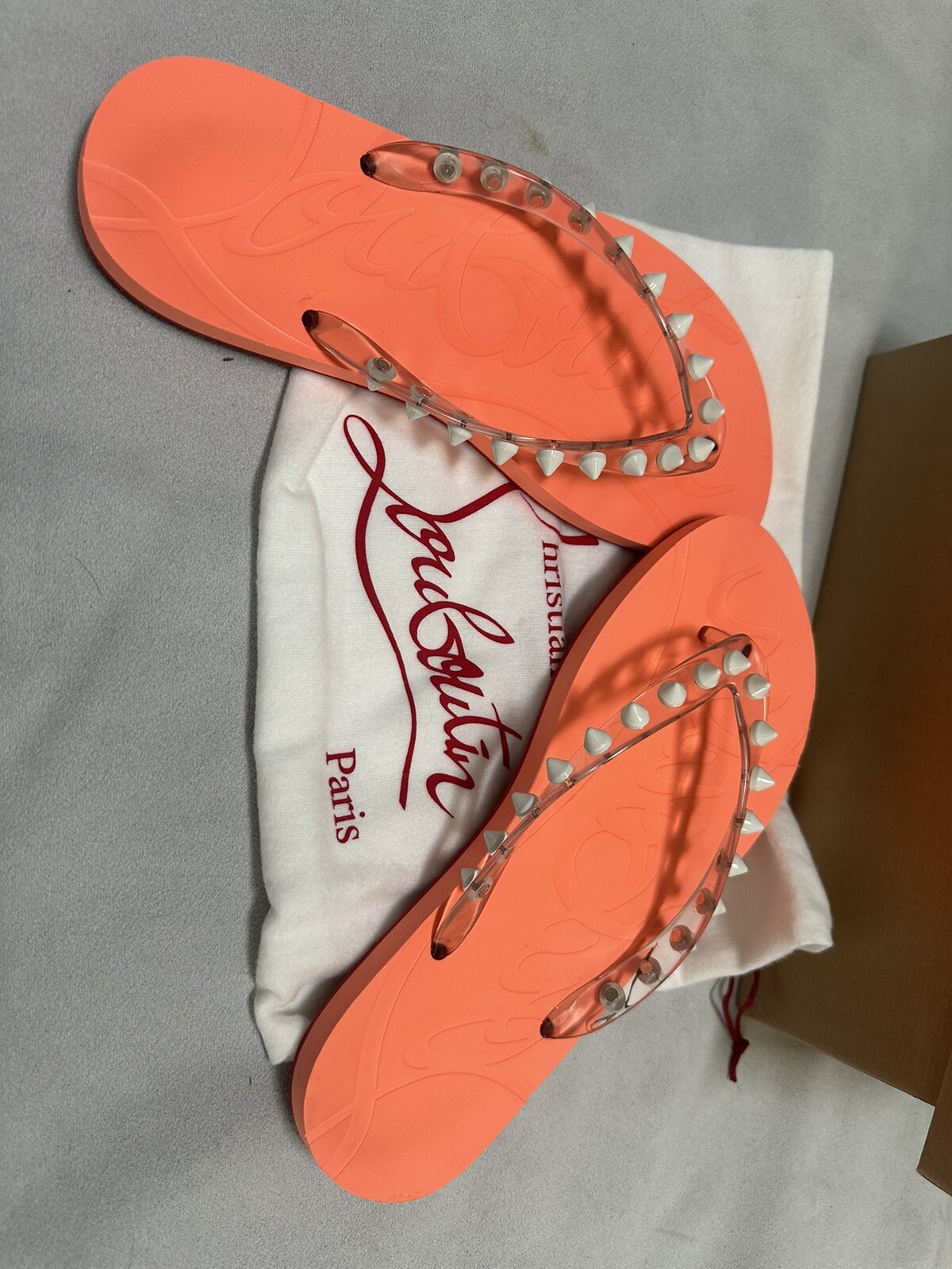 Christian Louboutin Loubi Flip Spikes Donna Flip Flop Sandal Size  39 image 5