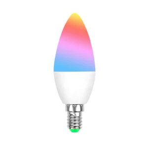 HomeKit E14 WiFi Intelligent LED RGBCW Ampoules de candelabre 5W Commande vocale Dimmable Siri