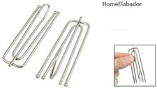 20 Curtain Hooks Metal Pinch Pleat Hooks Deep Prongs Galvanized Drapes Tape Pins