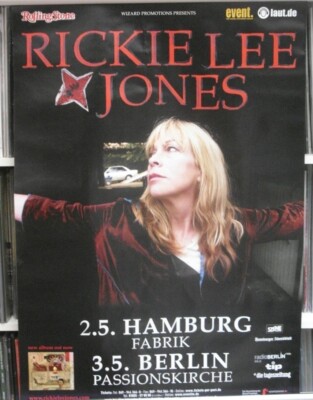 Rickie Lee Jones  60cm X 85cm (approximately) 2007  German Tour Poster