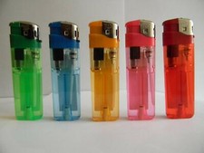ELECTRONIC LIGHTERS GAS REFILLABLE ADJUSTABLE FLAME IN FIVE COLOURS FREE POST