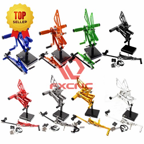CNC Front Rearset Footpegs Footrest Pedals GP Shift For DAYTONA 675 2011-2013 - Picture 5 of 11
