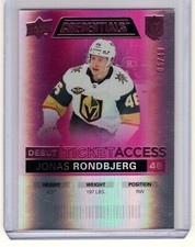 2021-22 Upper Deck Credentials Rookie Pink #78 Jonas Rondbjerg RC 5/49