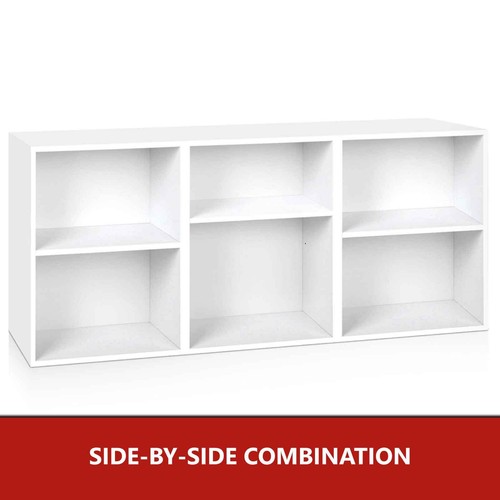 3 Piece Cube Bookshelf White Shelving Storage Display Book Shelf Furniture Set - Picture 12 of 17