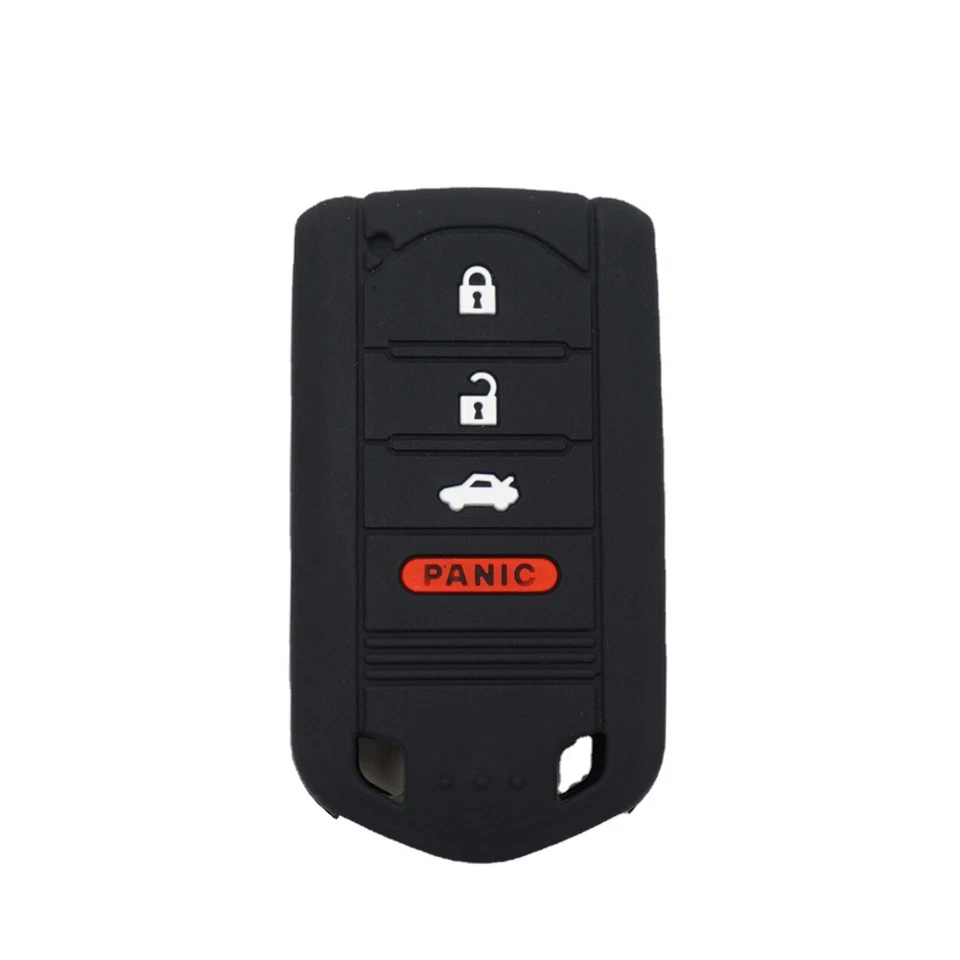 2Pcs 4 Buttons Silicone Smart Key Fob Cover & Keychain for Acura ZDX RDX ILX TL Foto 3 de 4