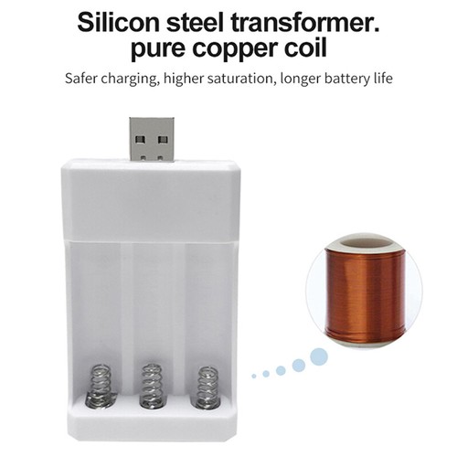3 Slots AAA/AA Battery Charger USB Fast Charging Adapter Rechargeable Plug Ca XF - Picture 5 of 16