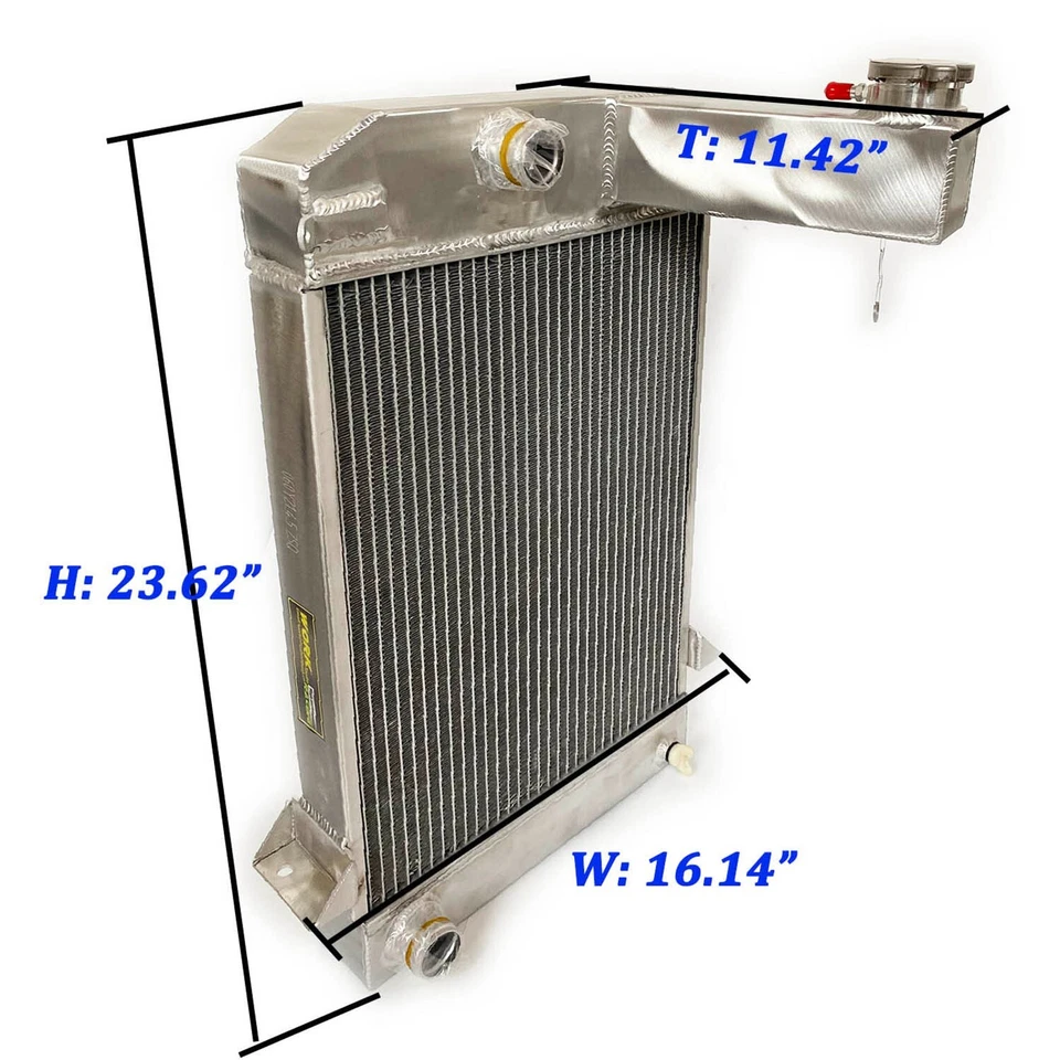 Aluminum Radiator for Triumph TR2 TR3 TR3A TR3B Base 2.0 2.1 l4 1953-1962 53 57 - Image 2 of 4
