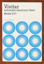 VIVITAR FLASH 271 INSTRUCTION BOOK/29286