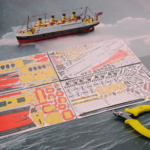 Piececool 3D Metal Puzzle - Titanic cruise ship Model Kits for Precious Gifts - Picture 6 of 9