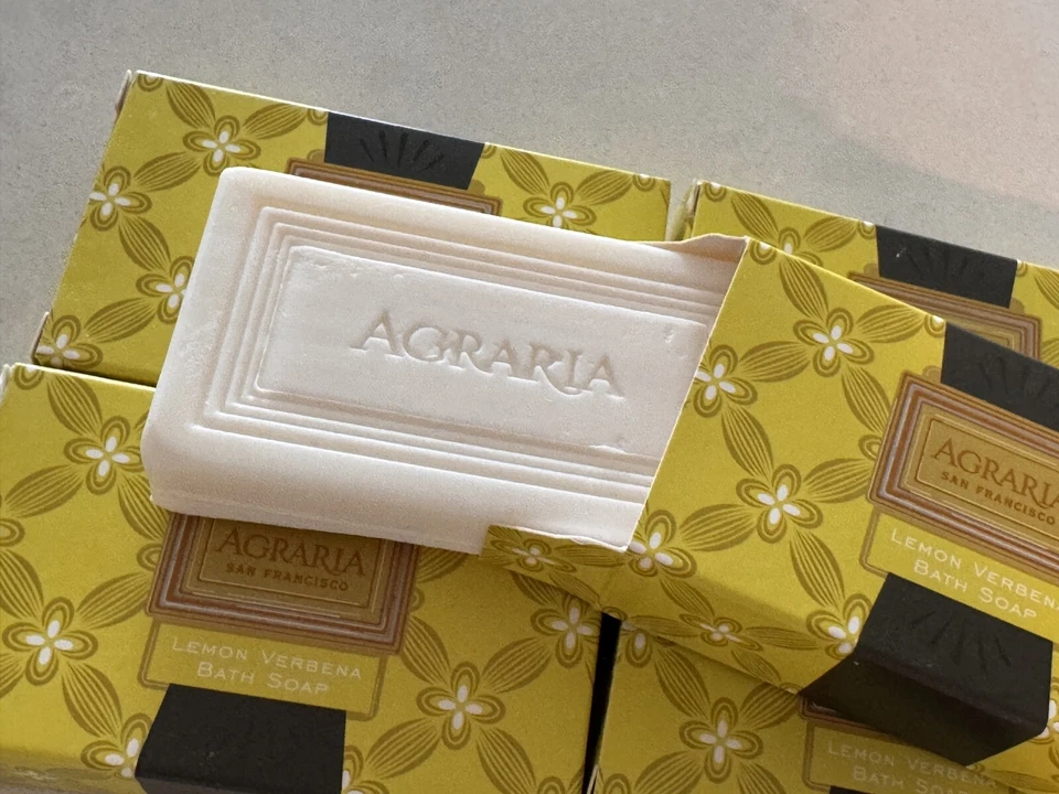 5 x новый Agraria лимон вербена роскошь ванна бар мыло 50 г каждый. Свежий. - Изображение 2 из 4