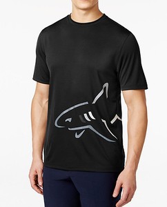 New Mens Greg Norman Crew Neck Wrap Shark T-Shirt Deep Black S 706254760034 | eBay