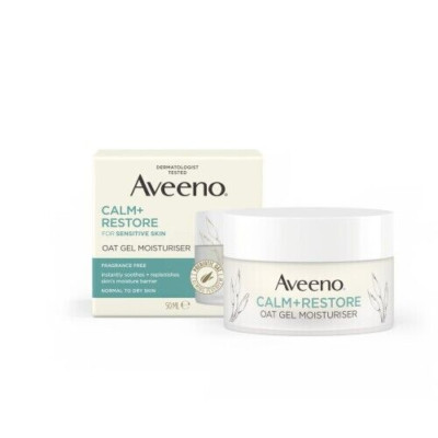 NEU Aveeno Calm+ Restore Hafergel Feuchtigkeitscreme geeignet für empfindliche Haut - 50ml