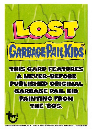 GARBAGE PAIL KIDS 2011 FLASHBACK SERIES 2 PICK-A-CARD YELLOW BASE STICKERS TOPPS - Picture 267 of 321