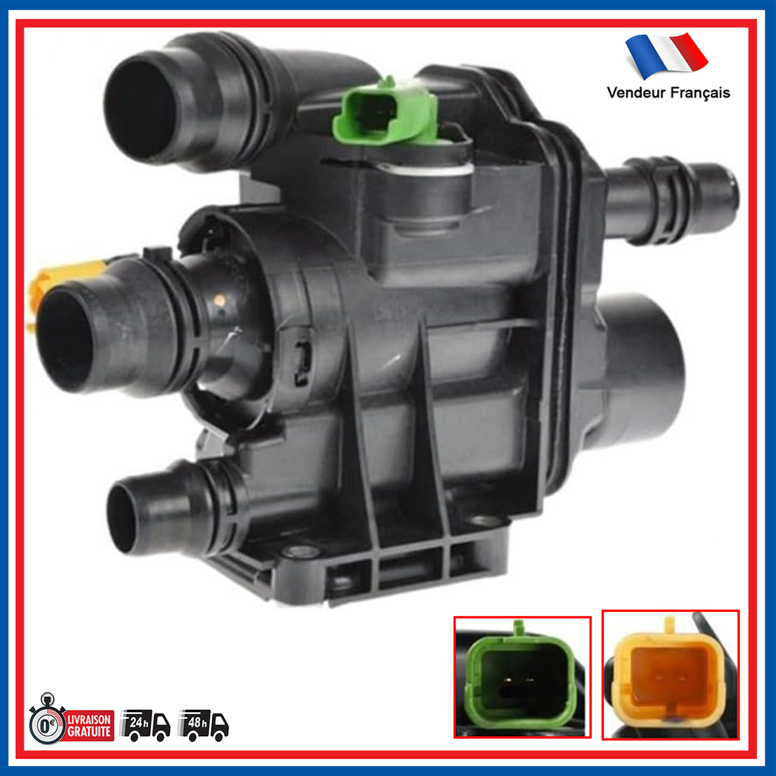 Thermostat OPEL COMBO E CORSA F 1.2 remplace boîtier plastique fuyard 3553499