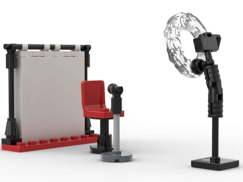 Custom Toy Ring Light & Backdrop Photo Studio Camera Mic Influencer eBay