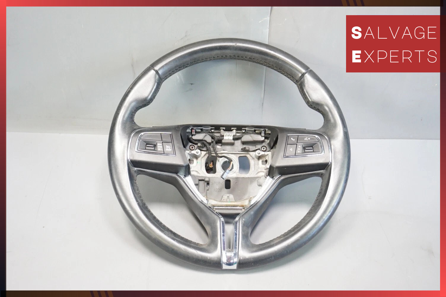 2014-2020 Maserati Ghibli Multi Function Steering Wheel Leather Black OEM