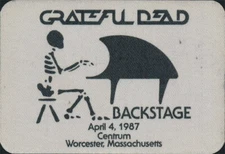 Grateful Dead _RARE_ 4/4/1987 Backstage Pass - Centrum  Worcester, Massachusetts