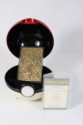 Charizard 23K Gold Plated Trading Card Pokemon Ball 1999 Burger King 2011 Zekrom - Bild 2 von 14