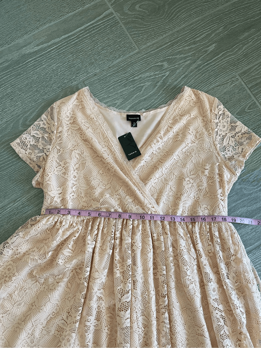 TORRID Blush Pink Lace Skater Dress Size 2X NWT | eBay