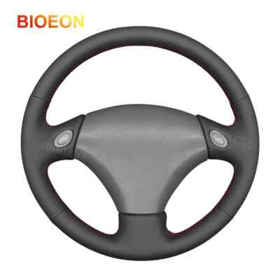 Black PU Artificial Leather Steering Wheel Cover Braid for Toyota Aristo 1998-05
