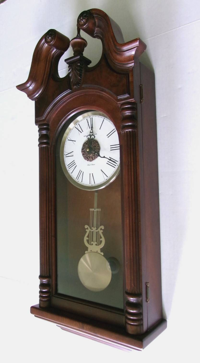 HOWARD MILLER DUAL CHIME WALL CLOCK TERESSA MODEL 625-407 IN HEIRLOOM CHERRY