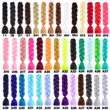 Coloured Jumbo Braiding Hair Extensions Twist Hight Temperature Kanekalon AD20