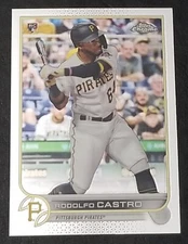 2022 Topps Chrome Rodolfo Castro Rookie Card Pittsburgh Pirates No. 7