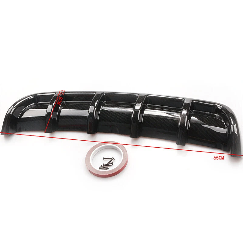 Universal Car Rear Bumper Lip Diffuser Lower Splitter Shark Fin 6 Wing Foto 2 de 4