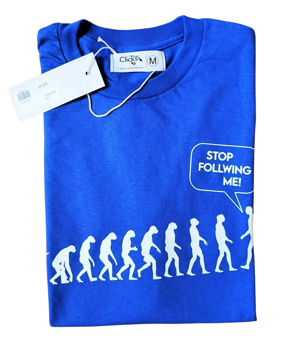 Funny Evolution Tee Shirt By Clicks Trends eBay