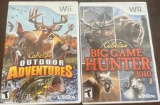 Wii Game, Lot Of 2, Cabela’s Big Game Hunter 2010 & Cabela’s Outdoor Adventures