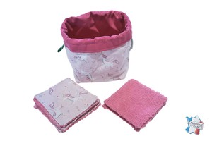 Carr/és D/émaquillants R/éutilisables En Coton Bio,Lingette B/éb/é Lavable,Kit Z/éro D/échet Avec 10 Lingettes,Trousse De Toilette Et Filet Machine A Laver Chouette bleue Lingette D/émaquillante Lavable
