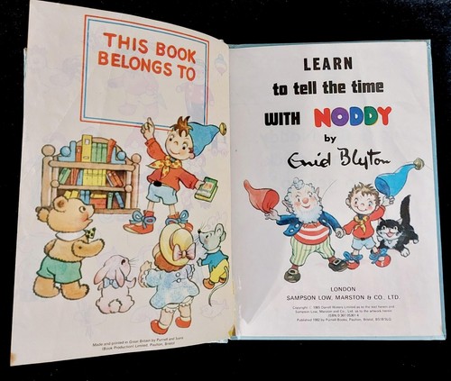 Vintage Enid Blyton Noddy Books X 4 Hardcover Books inc. Counting & Telling Time - Picture 8 of 22