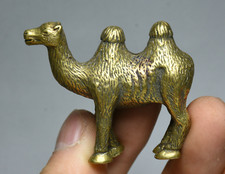 5CM Old China Copper Animal ship of the desert llama camel Statue Pendant 