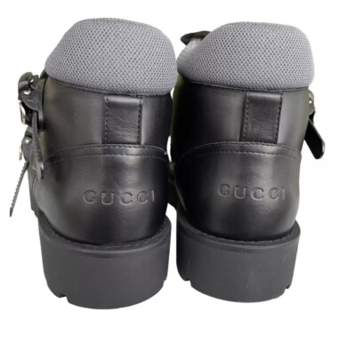 Gucci Genuine Leather Buckle Quebec Calf Boot UK 10  display picture 3