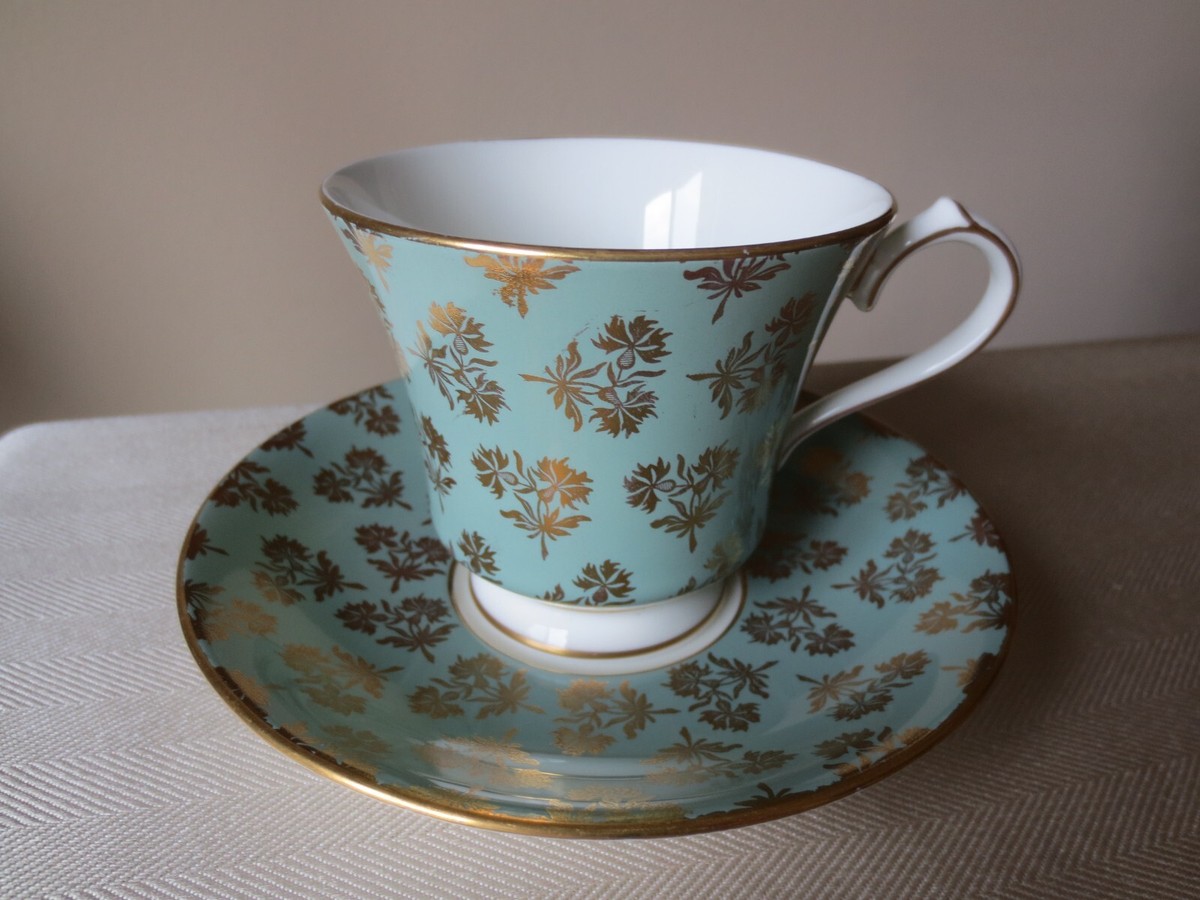 Aynsley Fine English Bone China Gold Trim Coffee/Tea Cup & Saucer #2967
