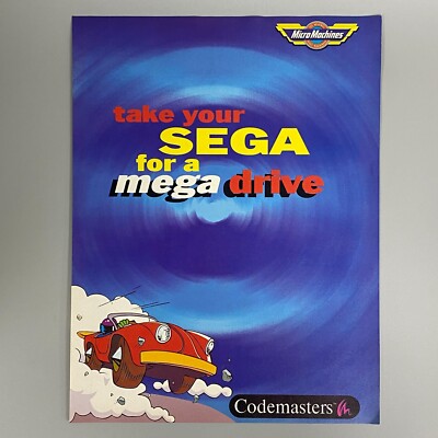 MICRO MACHINES SEGA MEGA DRIVE CODEMASTERS 1993 VINTAGE RETRO WERBUNG
