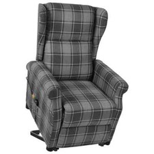 NNEVL Massage Stand-up Reclining Chair Grey Fabric