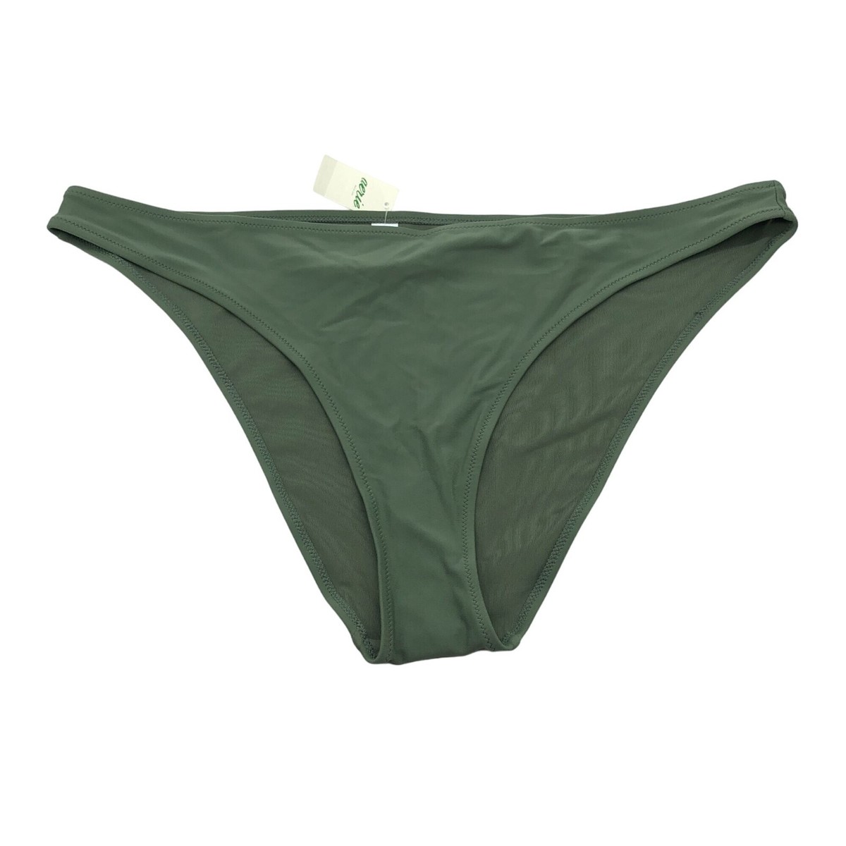 Aerie Swim Womens Cheeky Bikini Bottoms Olive Green XXL