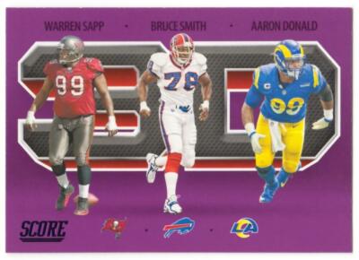 Aaron Donald/Bruce Smith/Warren Sapp 2021 Score 3D Purple #7