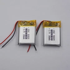 2pcs 3.7v 180mah 0.666Wh Li Battery 502025 For Bluetooth Headset Mp3 Mp4 GPS