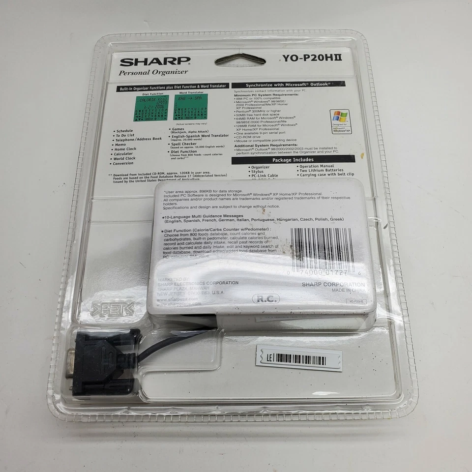 Sharp YOP20HII / YO-P20HII 1MB Electronic Organizer with Pedometer & Spell Check - Image 3 of 4