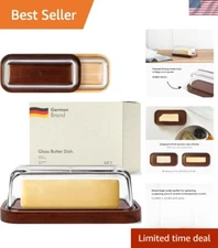 Glass with airtight lid that keeps butter soft - For countertop and refrigera...