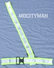Reflective Belt Sash Neon Yellow for Running Walking - USA Made by Sayre