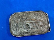 Cord 812 Super Charged Sports Car Auto Belt Buckle  Unknown Stamp Makers Mark