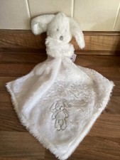 Izziwotnot Soft Plush White Fluffy Puppy Dog Toy Comforter Soother Blankie New